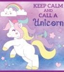 Funny Unicorn Saying #4 - Keep Calm and Call a Unicorn Dishwasher Sticker