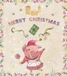 Christmas - Happy Piggies' Christmas #14 - Merry Christmas Dishwasher Sticker