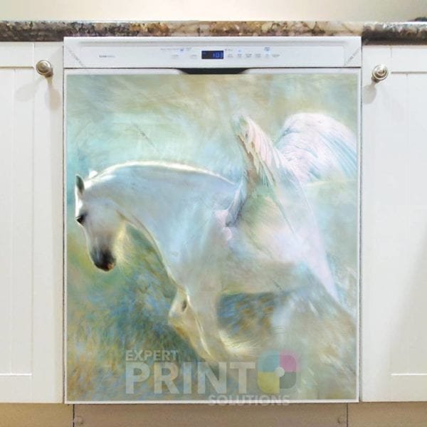 Dreamy White Pegasus Dishwasher Sticker