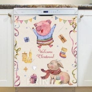 Christmas - Happy Piggies' Christmas #12 - Welcome Christmas Dishwasher Sticker