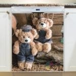 Adorable Teddy Bear Couple #2 Dishwasher Sticker