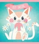 Keep Smiling - Little Kitten Dishwasher Sticker