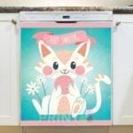 Keep Smiling - Little Kitten Dishwasher Sticker