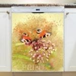 Butterfly on Flower Dishwasher Sticker