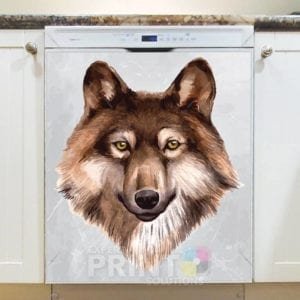 Pretty Wolf Face Dishwasher Sticker