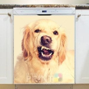 Funny Face Dog Dishwasher Sticker