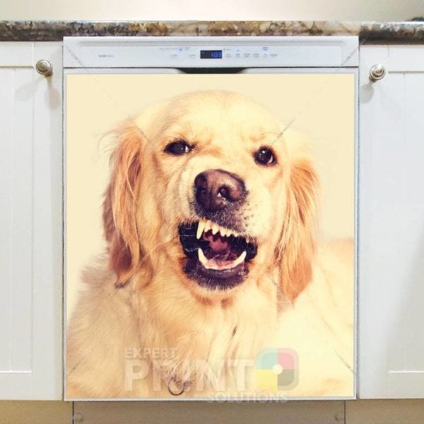 Funny Face Dog Dishwasher Sticker