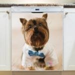 Little Dog in Bow Tie Dishwasher Sticker