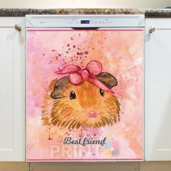 Cute Hamster Watercolor Style - Best Friend Dishwasher Sticker