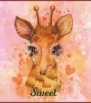 Cute Giraffe Watercolor Style - Sweet Dishwasher Sticker
