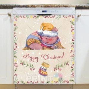 Christmas - Happy Piggies' Christmas #4 - Happy Christmas Dishwasher Sticker