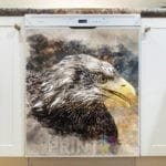 Beautiful Eagle Head Dishwasher Sticker