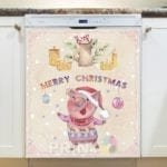 Christmas - Happy Piggies' Christmas #3 - Merry Christmas Dishwasher Sticker