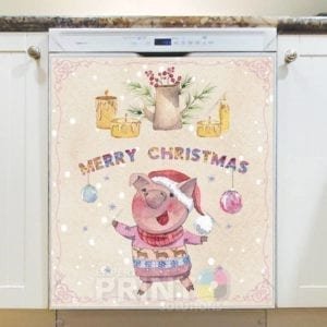 Christmas - Happy Piggies' Christmas #3 - Merry Christmas Dishwasher Sticker