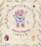 Christmas - Happy Piggies' Christmas #2 - Merry Pigmas Dishwasher Sticker