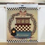 Prim Country Wreath #2 - Welcome Dishwasher Sticker