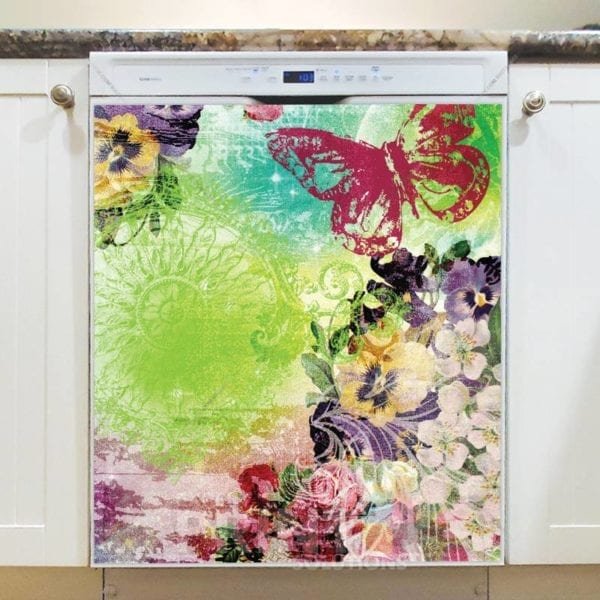 Shabby Chic Garden #12 Dishwasher Sticker