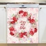 All You Need is Love Wreath Dishwasher Sticker