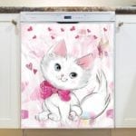 Cute Kitten Girl Dishwasher Sticker
