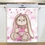 Cute Bunny Girl Dishwasher Sticker