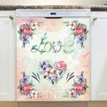 Love with Flowers Dishwasher Sticker