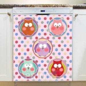 Dotty Owls Dishwasher Sticker