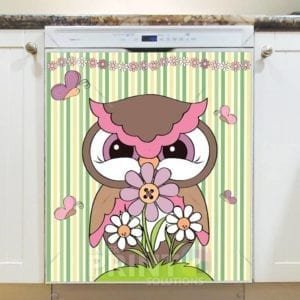 Cute Grumpy Owl #2 Dishwasher Sticker