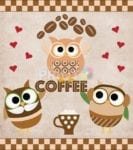 Coffee Lover Owls Dishwasher Sticker