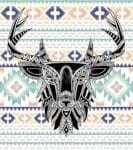 Native Deer Head Dishwasher Sticker