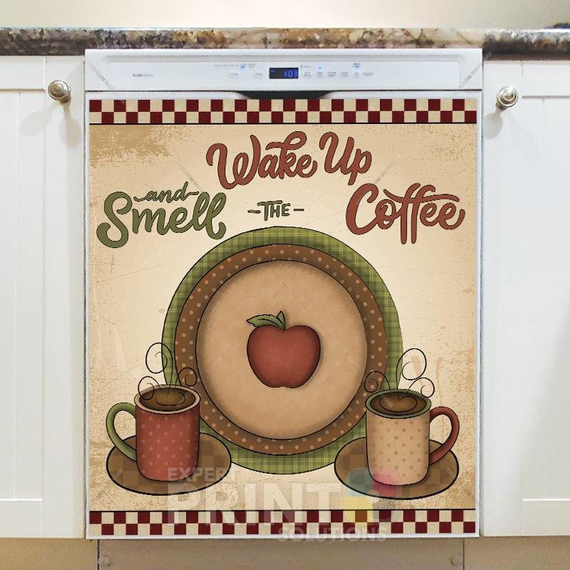 Wake Up and Smell the Coffee Dishwasher Sticker