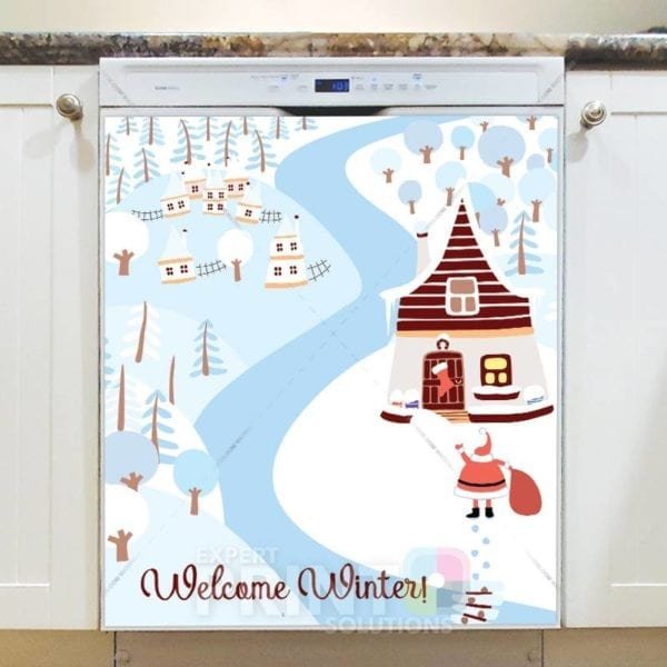 Christmas - Welcome Winter! Dishwasher Sticker