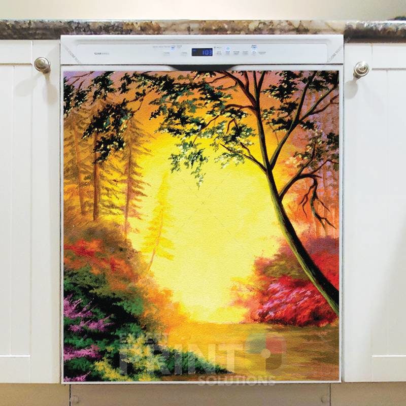 Dawn in the Woods Dishwasher Sticker