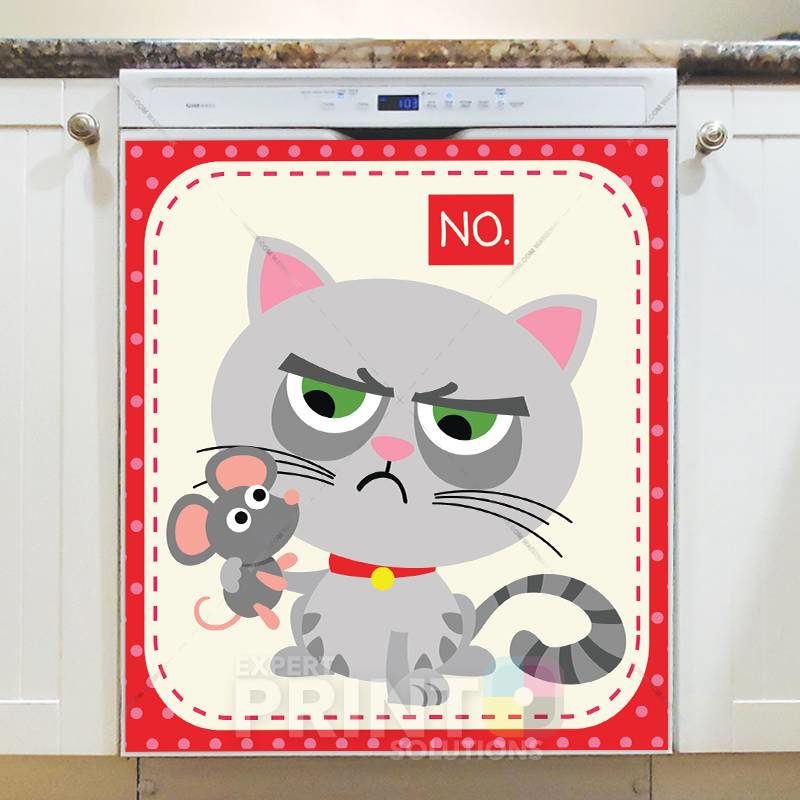 Thoughts of a Grouchy Cat #4 - No Dishwasher Sticker