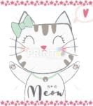 Little Kitten Girl - Meow Dishwasher Sticker