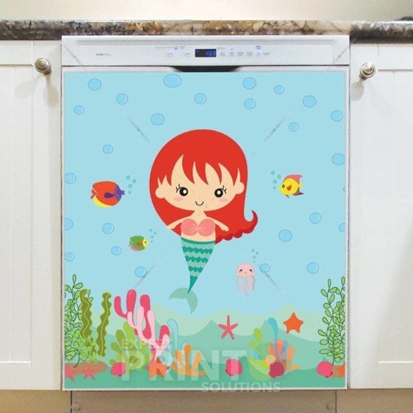 Little Redhead Mermaid Dishwasher Sticker