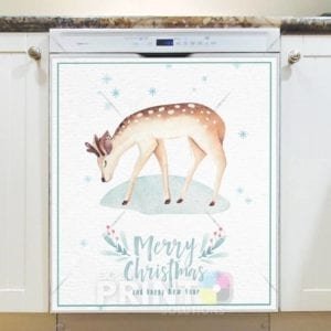 Christmas in the Woods #16 - Merry Christmas and Happy New Year Dishwasher Sticker