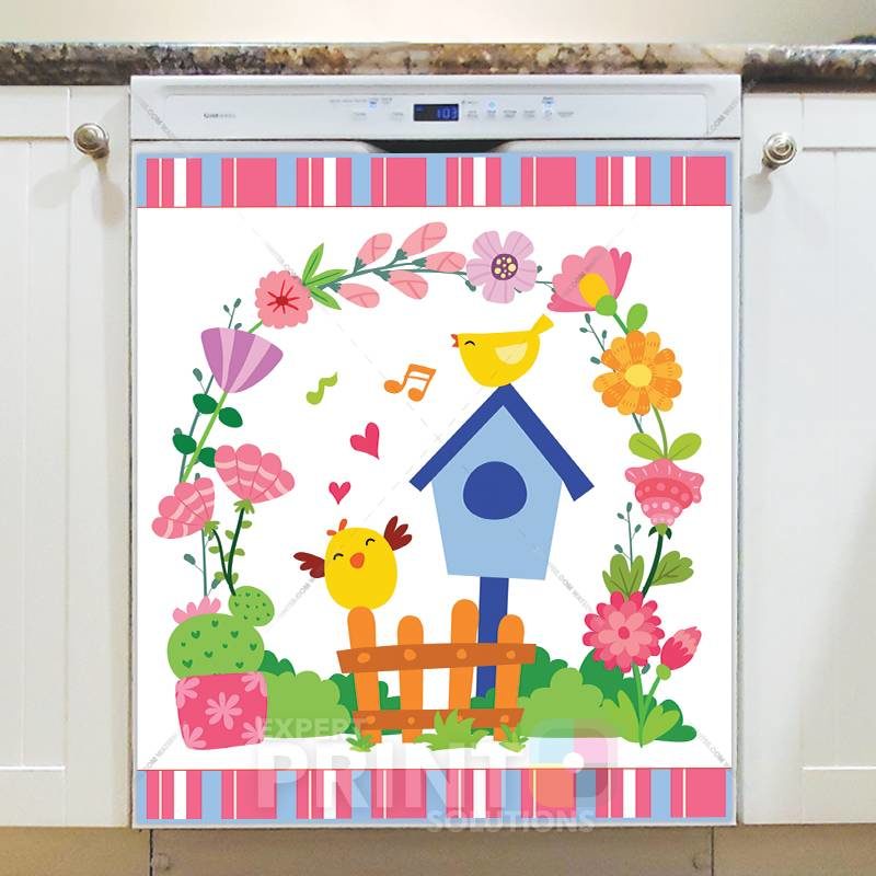 Summer Day in the Garden Dishwasher Sticker