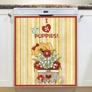 I Love Puppies! #2 - I Heart Puppies Dishwasher Sticker