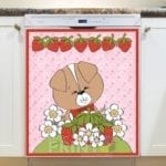 Strawberry Puppy #3 Dishwasher Sticker
