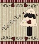 Cute Love Sheep #2 Dishwasher Sticker