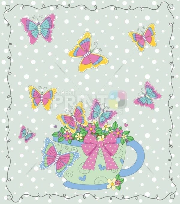 A Cup of Butterflies Dishwasher Sticker