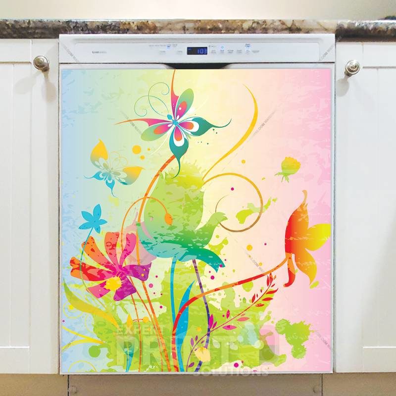 Colorful Butterflies #10 Dishwasher Sticker