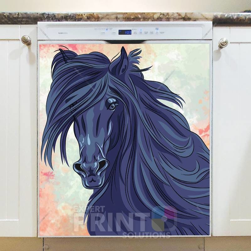 Black Stallion Dishwasher Sticker