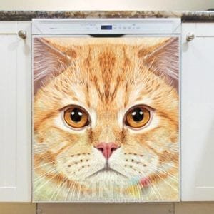 Beautiful Cat Head Dishwasher Sticker