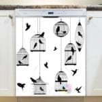 Birds and Cages Dishwasher Sticker