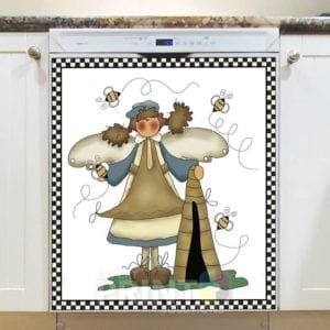 Angel Sisters - Bee Angel Dishwasher Sticker