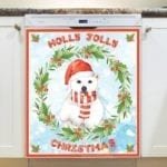 Christmas - Holly Jolly Animals #6 - Holly Jolly Christmas Dishwasher Sticker