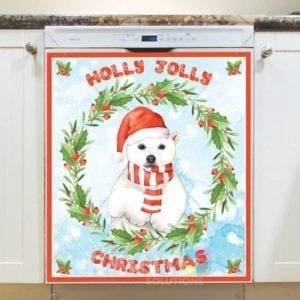 Christmas - Holly Jolly Animals #6 - Holly Jolly Christmas Dishwasher Sticker