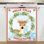 Christmas - Holly Jolly Animals #4 - Holly Jolly Christmas Dishwasher Sticker