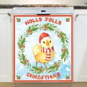 Christmas - Holly Jolly Animals #3 - Holly Jolly Christmas Dishwasher Sticker